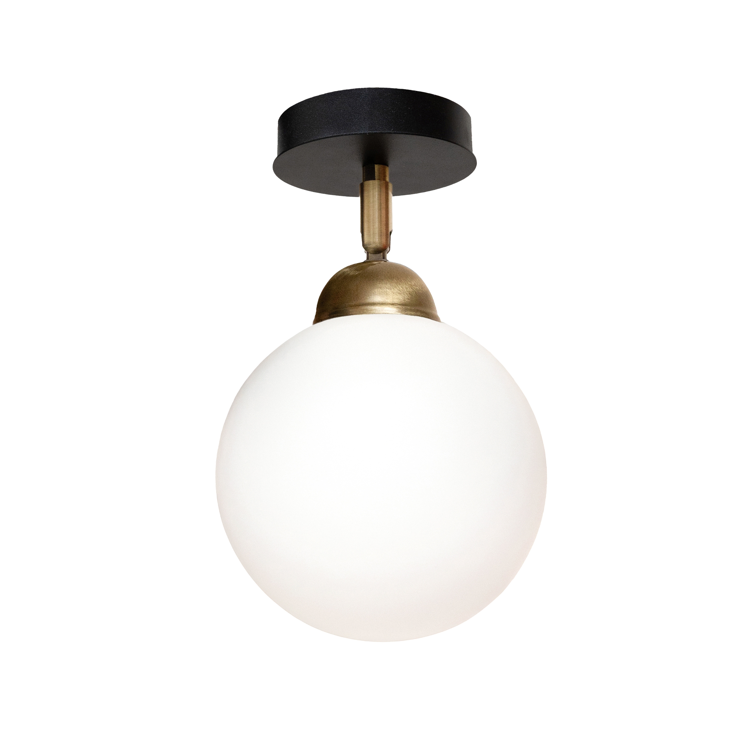 Светильник настенно-потолочный MSK Electric Luna на один плафон шар под лампу Е27 PL 20261-1 BK