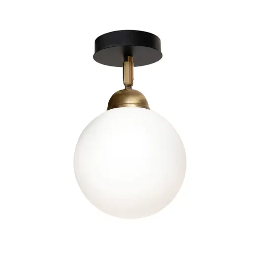 Светильник настенно-потолочный MSK Electric Luna на один плафон шар под лампу Е27 PL 20261-1 BK