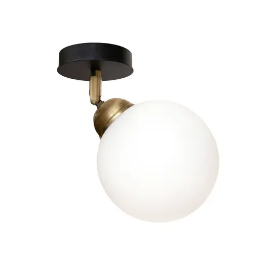 Светильник настенно-потолочный MSK Electric Luna на один плафон шар под лампу Е27 PL 20261-1 BK