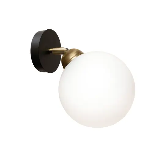 Светильник настенно-потолочный MSK Electric Luna на один плафон шар под лампу Е27 PL 20261-1 BK