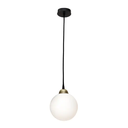 Светильник подвесной MSK Electric Luna со стеклянным плафоном шар под лампу Е27 PL 2026 BK