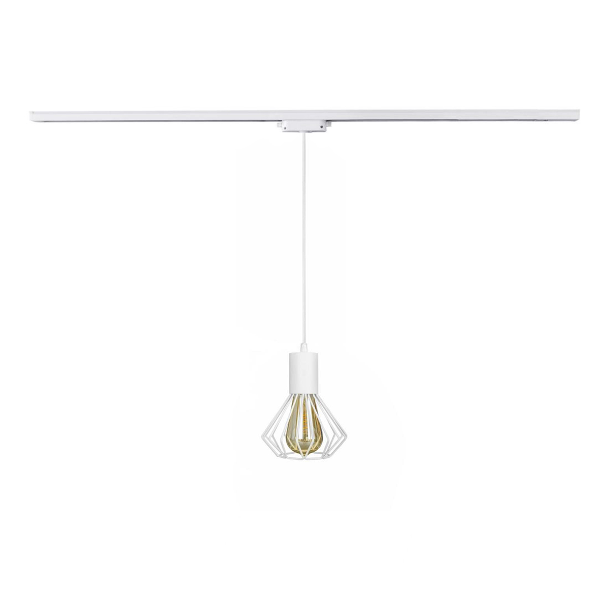 Светильник трековый MSK Electric Diadem подвес под лампу Е27 белый NT 2215 WH