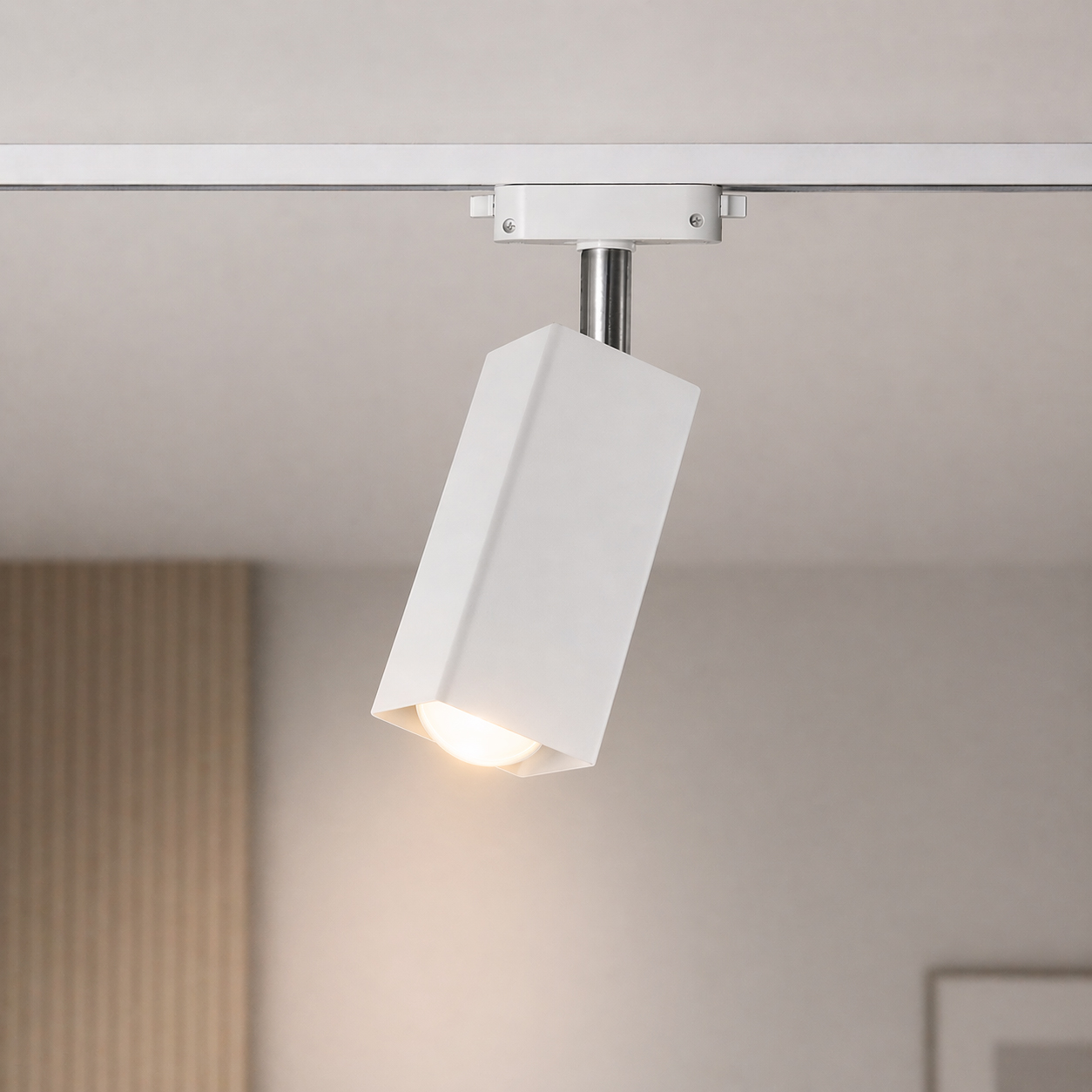 Светильник трековый MSK Electric Crocus на шинопровод с поворотным механизмом белый ST 1105-1 WH