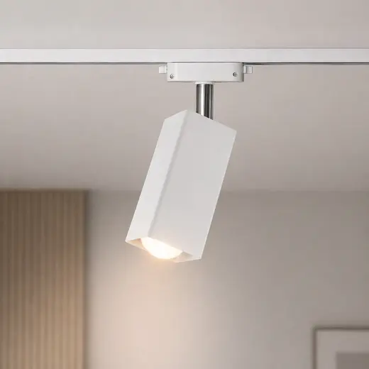 Светильник трековый MSK Electric Crocus на шинопровод с поворотным механизмом белый ST 1105-1 WH