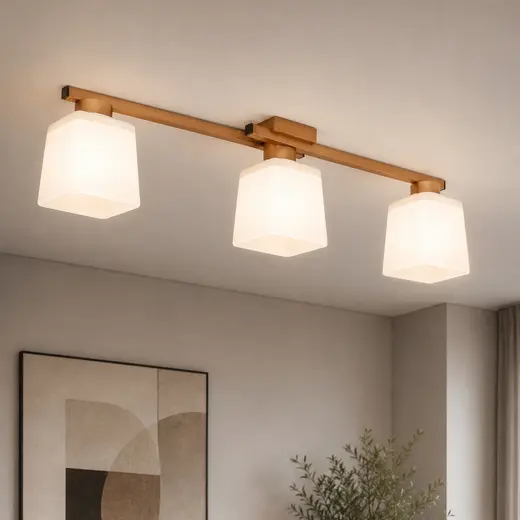 Люстра потолочная на три плафона MSK Electric Dublin под лампы Е27 античная медь NL 16610-3 CP